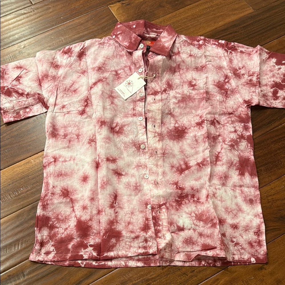 Men's Tie-Dye Short Sleeve Shirt